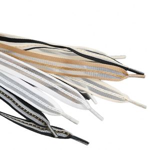 YS Manufacturer Polyester Multi-Color Flat Hollow <b>Fishnet</b> Shoelaces Ribbon Decorative 1.8cm Width RTS Made in China Unisex - Product Image 1