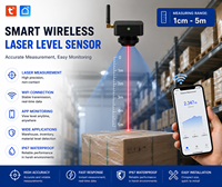 Capteur de distance laser WiFi industriel sans contact pour la mesure de niveau et la surveillance des réservoirs, silos et stockages d'eau