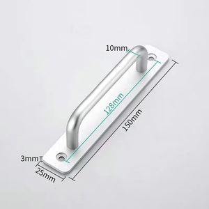 JAYA Gouden Ronde Staafdeurgrepen met Achterplaat, Verschillende Maten voor Schuurdeuren, Poorten, Garages, Schuren en Meubels - Product Image 5