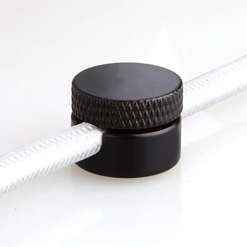 D22 * H16mm preto alumínio cabo suportes metal cabo braçadeira fio clipes
