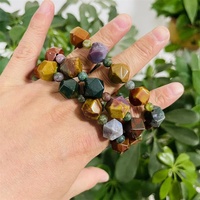 Perles en pierre d'agate océanique à facettes de haute qualité en gros
