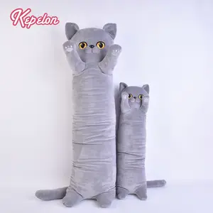 新款猫岛长条猫枕娃娃靠垫软椰子猫娃娃毛绒玩具女孩礼品