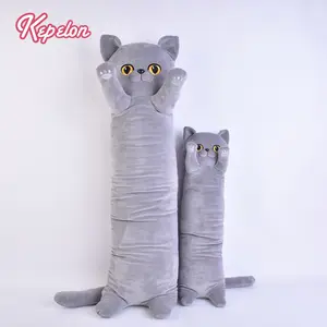 New Cat Island Long Strip Katzen kissen Puppen kissen Weiche Kokosnuss Katzen puppe Plüsch Spielzeug Mädchen Geschenk