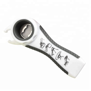 Ouvre-boîte et ouvre-bouteille multifonction 5 en 1 avec poignée souple en plastique pour la cuisine - Product Image 6