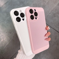 Coque Rigide Ultra-Fine à Dissipation Thermique pour iPhone 17 Pro Max 16 15 14 12 11 13 XR XS 7 Plus avec Protection d'Objectif et Grille Respirante