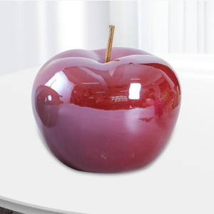 Décoration de pommes en céramique mignonnes pomme de réveillon de noël marbre naturel bureau décoration de la maison ornement de fruits artisanat - Product Image 6