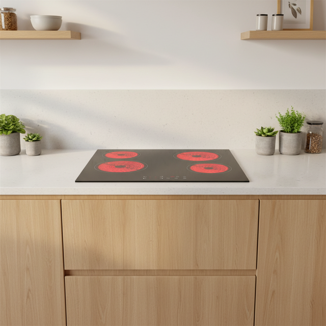 Built in Electric Ceramic Hob 4 Burners Fast Heating Zone Infrared Cooker Glass Ceramic Cooker Touch Control Kitchen