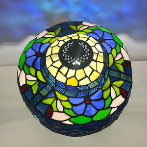 Lampada da Tavolo LongHuiJing Dragonfly Dome in Vetro Colorato, Multicolore <span class=keywords><strong>Marrone</strong></span>, <span class=keywords><strong>Paralume</strong></span> Artigianale Wisteria, LED Flessibile Semplice E26 - Product Image 6