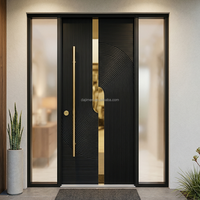 Portes pivotantes en acier pour maison principale en Australie porte d'entrée au design irrégulier avec porte d'entrée extérieure moderne sécurisée