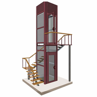 Ascenseur hydraulique résidentiel personnalisé pour 2 à 4 étages, ascenseur moderne pour appartement et villa