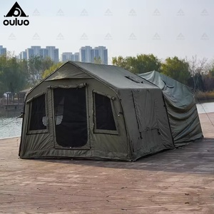 AB cửa nhỏ Skylight Màu Xanh Lá Cây không khí Lều một phòng ngủ và một phòng khách mở rộng <span class=keywords><strong>Inflatable</strong></span> cắm trại lều cho gia đình sử dụng - Product Image 2