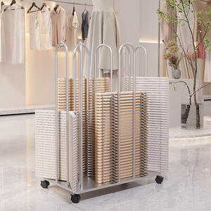 <span class=keywords><strong>Carrello</strong></span> Porta Tessuti Mobile Resistente con Ruote, Organizzatore Tessile Multicomparto per Tende e Campioni - Product Image 6