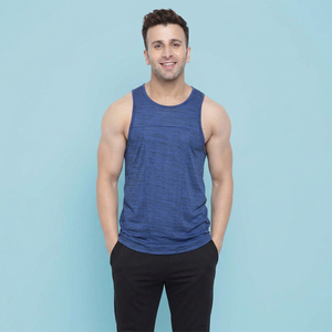Camiseta sin Mangas para Hombre, Corte Holgado, Transpirable, con Cuello Bajo y Espalda Abierta, 94% Algodón, 6% Elastano, OEM - Product Image 1