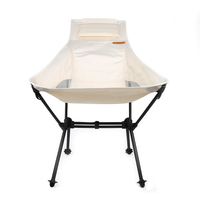 Chaise de pêche et de plage pliable à dossier haut en alliage d'aluminium, confortable et portable, avec double porte-cannes – Meilleure vente