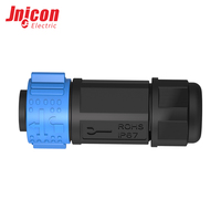 Connecteur d'alimentation étanche M25 à 2 broches 50A 500V à verrouillage par poussée IP67, connecteur circulaire Jnicon pour chargeur de VE CE RoHS