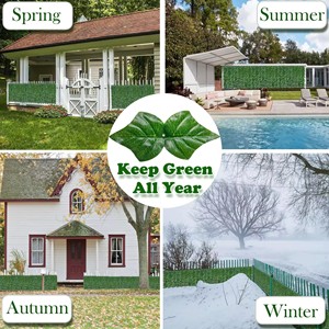 1mx3m Artificial Green Screen Panel Garden Hedge <strong>Trellis</strong> Fence with <strong>Leaf</strong> - Product Image 2