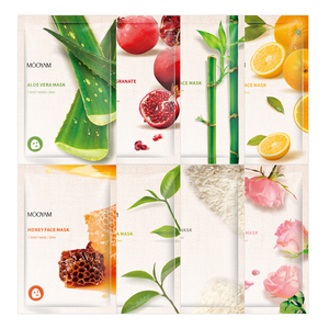 Koreaanse Schoonheid Gezicht Masker Groothandel Private Label Hydraterende Natuurlijke Huidverzorging Fruit Facial Sheet Masker