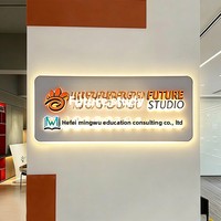 Letreros Luminosos de Acrílico con LED Personalizados para Uso en Interiores, Áreas de Recepción de Empresas, Fondos de Pared con Imágenes, Colgantes