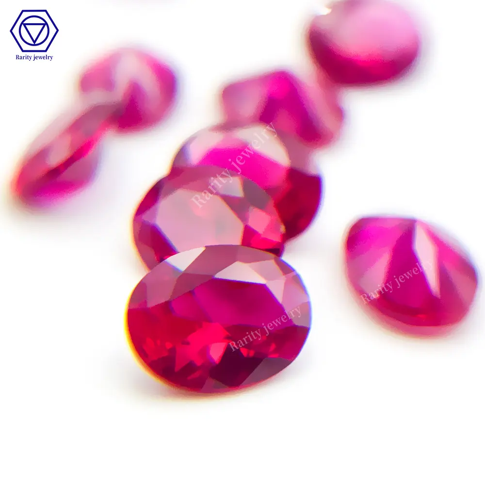 Rarità forma ovale corindone pietra 5 # rosso rubino gemma acquirenti gemme sciolte rubino gemma