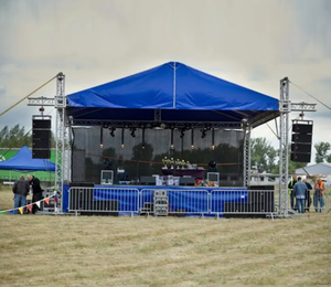 Structure d'éclairage en aluminium avec connexion rapide et structure modulaire, couleur argent/noir, personnalisable pour événements et plateformes scéniques - Product Image 1