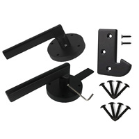Loquet de porte double face de style campagnard avec surface finie pour porte intérieure en bois