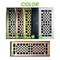 Couvercle d'évent de registre de plancher de 4*12 pouces de Lakeso Design de style antique Couvre-évent de sol robuste Amortisseur en métal attaché