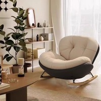 Fauteuil inclinable individuel à bascule, structure métallique moderne, revêtement en tissu, mobilier de salon, chaise longue de détente, Chine en ligne