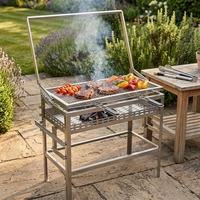 Grill Rotatif Professionnel OEM pour Fabricants, Double Panier Inversable, en Acier Inoxydable, Grand Barbecue et Fumoir à Retournement