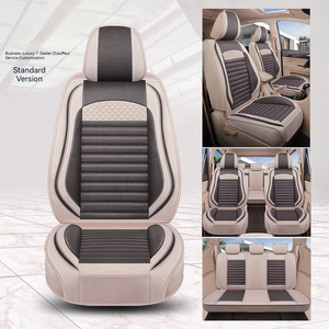 Housses de siège auto en lin 7 <span class=keywords><strong>places</strong></span> pour MPV Van - Ajustement personnalisé, imperméables, respirantes, compatibles airbag - Product Image 3
