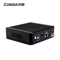 Zunsia Intel J4125 J1900 Nano Mini PC Thin Client Atom E3845 4 puertos Ethernet RS232 X86 Linux enrutador de escritorio sin ventilador Mini PC