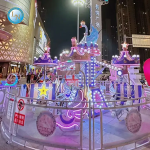 Paseo de avión giratorio de Castillo para niños, rotación de avión mecánico pequeño, Paseo de entretenimiento de fibra de vidrio duradero para centros comerciales - Product Image 3