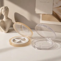 Yuecai – Boîtier vide pour fard à paupières, rond, translucide, 4 couleurs, avec couvercle à fermeture à pression, 8g, portable, pour maquillage cosmétique, logo personnalisé