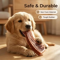 Jouets pour chiens interactifs et apaisants, résistants aux morsures, en vinyle plastique en forme de steak, créatifs, pour soulager l'ennui ; Approvisionnement direct usine