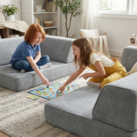 Wohnzimmer-Schwammsofa-Set Multifunktionales Platzsparendes Gepolstertes Hotel-Konvertierbares 2-Sitzer Modulares Ecksofa-Bett