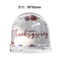 Cadre photo globe à neige en acrylique personnalisé, support transparent, densité de paillettes personnalisable, remplacement de photo DIY