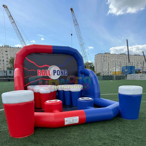 Outdoor giant carnival party interactive IPS sports <b>inflatable</b> beer pong games with spotlights - Product Image 5