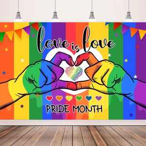 Spanduk Latar Belakang Dekorasi Kebanggaan Dekorasi Bulan Kebanggaan LGBT Latar Belakang Kebanggaan Gay LGBT Spanduk Pesta Cinta Adalah Cinta Dapat Disesuaikan - Product Image 1