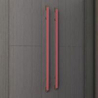 Poignée de porte en cuir de luxe, quincaillerie robuste contemporaine pour portes doubles en verre sans cadre de bureau de direction