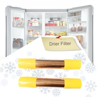 Filtre déshydrateur en cuivre pour réfrigérateur avec embouts en plastique 30g, filtre déshydrateur pour tuyau de cuivre CVC pour la réfrigération