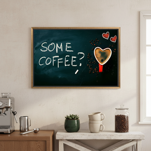 Modern Printed Canvas Art: Heart Artwork for <b>Kitchen</b> <b>Decor</b>,GOLD FRAMED CANVAS - Product Image 3