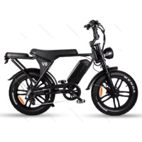 Vélo électrique à pneus larges FLM V8 20 pouces, 48V 250W/750W/1000W, frein hydraulique, pour adultes, entrepôt étranger