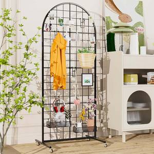 Exhibidor de Malla Metálica con Panel de Rejilla de Alambre Metálico de Pie con Arco Superior Curvado - Product Image 3