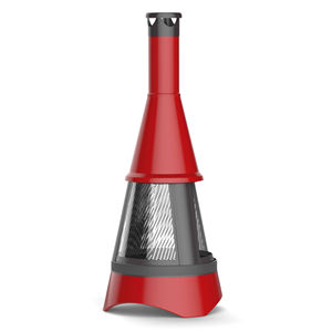 Modern Red Enamel <strong>Steel</strong> <strong>Outdoor</strong> Garden <strong>Fireplace</strong> for Patio/Garden Charcoal/Wood Heat Resistant Vertical Iron Fire Pit - Product Image 6