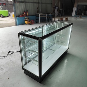 Duman dükkanı fırın vitrini camlı vitrin dolabı puro telefonu vitrini ile Led ışık tam görüş ekran gösterisi durumda - Product Image 3