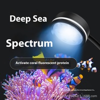 Lampes LED pour aquarium Pro Coral Boost - Tri-couleur UV Actinique & 140 °   Objectif grand angle pour la croissance des coraux dans les aquariums de récif d'eau salée