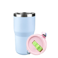 Nuevo Vaso Personalizado de 20 oz con Asa y Pajita, Colores Personalizables, Taza de Agua Personalizada, Vaso de 20 oz, Llegada 2025