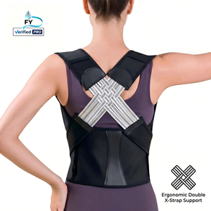 Corrector de Postura Lumbar <span class=keywords><strong>Invisible</strong></span> con Doble Correa en X, Soporte de Espalda Ajustable de Material Compuesto, Transpirable, para Hombres y Mujeres - Product Image 1