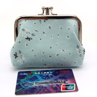 Logo Kustom 4 Inci PU Kantong Koin Dompet Wanita Kunci Ganda Tas Kosmetik Gesper Tas Clutch Tas Lipstik Penutupan Snap