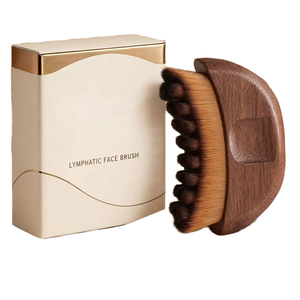 Brosse <span class=keywords><strong>de</strong></span> massage douce pour le visage avec logo personnalisé, en bois <span class=keywords><strong>de</strong></span> pêche rouge, pour drainage lymphatique, brosse ovale pour usage quotidien, brosse <span class=keywords><strong>de</strong></span> drainage lymphatique, brosse <span class=keywords><strong>de</strong></span> maquillage - Product Image 1
