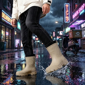 Bottes <span class=keywords><strong>de</strong></span> pluie unisexes mi-mollet en PVC imperméables 2026 pour le lavage <span class=keywords><strong>de</strong></span> voitures, l'agriculture et le nettoyage industriel – Vente en gros - Product Image 2